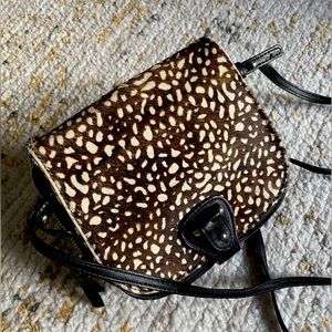 Zara black pony hair crossbody